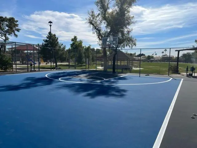A basketball court